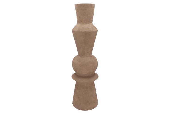 <h4>Lisboa Brown Vase Curves 20x20x72cm Nm</h4>