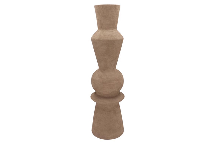 <h4>Lisboa Brown Vase Curves 20x20x72cm Nm</h4>