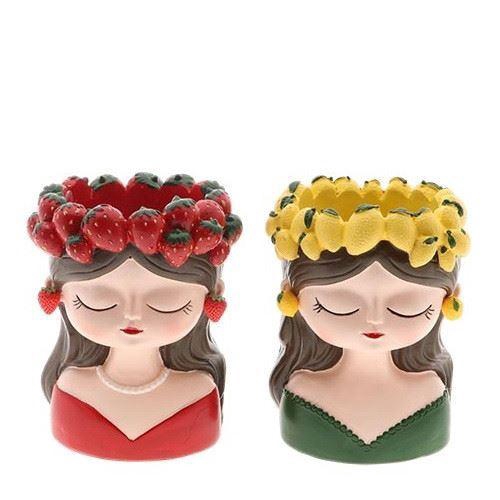 <h4>Cer. Vrouw Fruit Pot 13*12*18cm</h4>