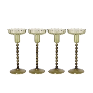 Jules Summer Green Candle Holder Ass 9x22cm