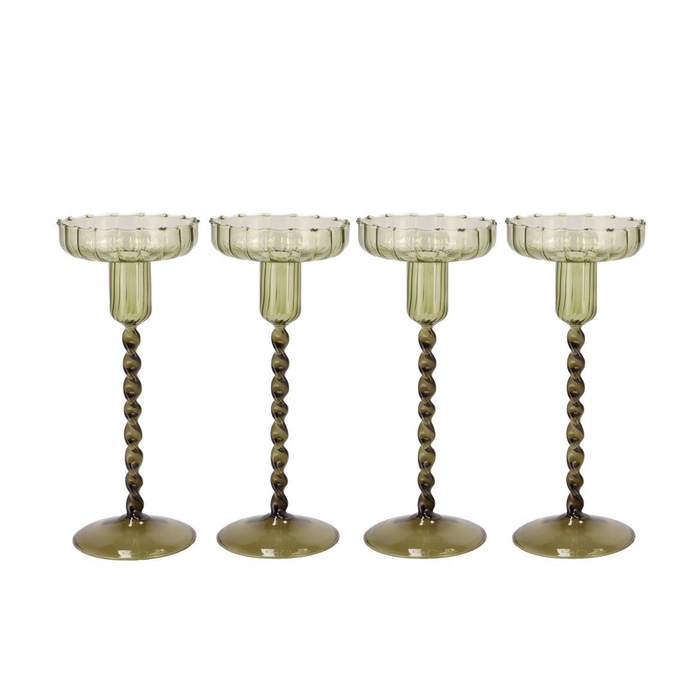 <h4>Jules Summer Green Candle Holder Ass 9x22cm</h4>