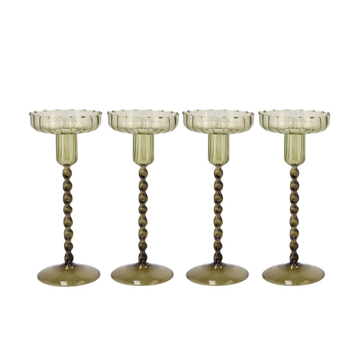 <h4>Jules Summer Green Candle Holder Ass 9x22cm Nm</h4>
