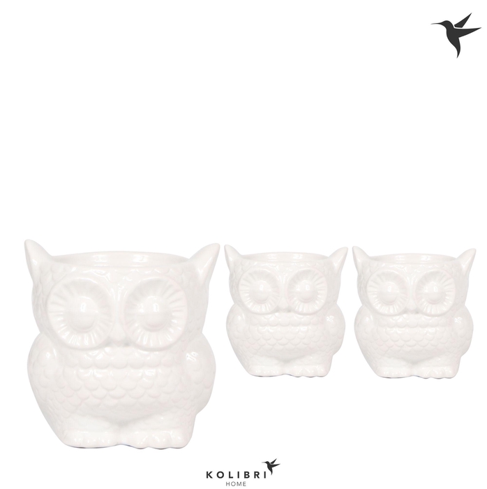 <h4>Kolibri Home Owl pot white</h4>