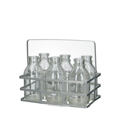 <h4>Glas Fles Tray+6fles d02*12cm</h4>