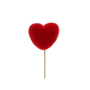 Pick Heart Flocked L6.5w2h56.5
