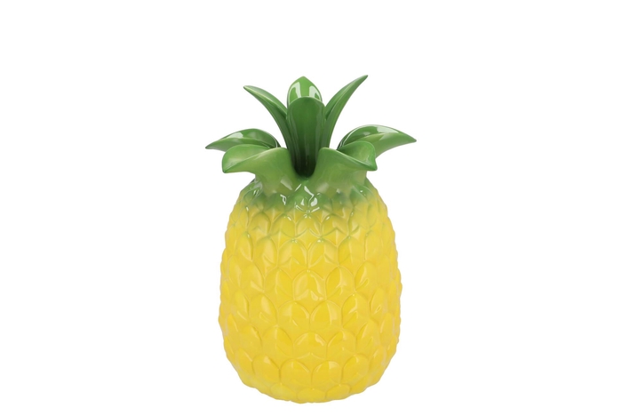 Pineapple Tropical Yellow Vase 16x16x22cm Nm