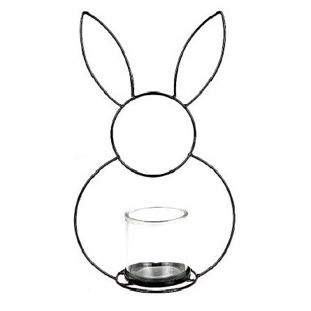 <h4>Pasen Konijn+glas d25*41cm</h4>