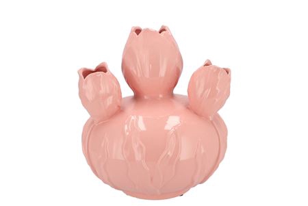 <h4>Mara Pink Vase Bol Tulip 22x22x24cm Nm</h4>