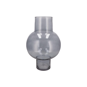 Mira Smoke Glass Bulb High Vase 25x25x41cm Nm
