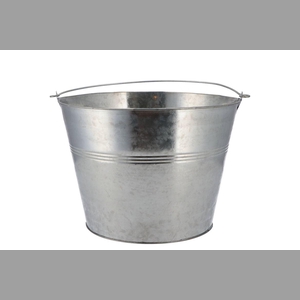 Zinc Basic Natural Bucket 16x14cm