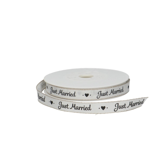 <h4>Bruiloft Lint Just Married 15mm 20m</h4>