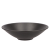 Ceramic Bowl Graphite Flat Round 25x7cm