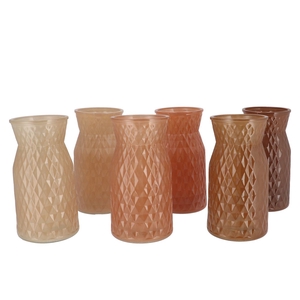 Diamond Brown Mix Vase Ass 14x25cm Nm