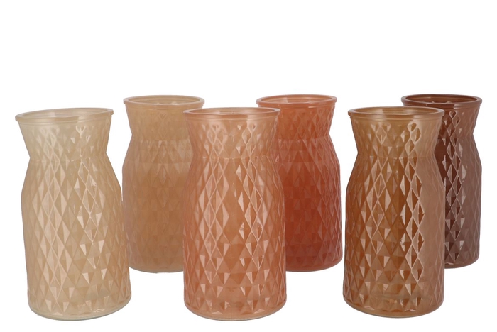 <h4>Diamond Brown Mix Vase Ass 14x25cm Nm</h4>