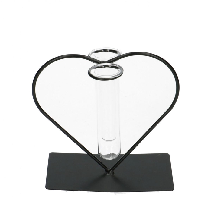 Valentijn Glas Hart 2buis d3.5*15cm
