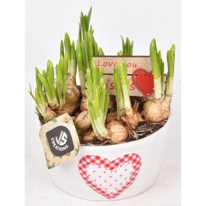 Keramiek schaal met hart 16cm