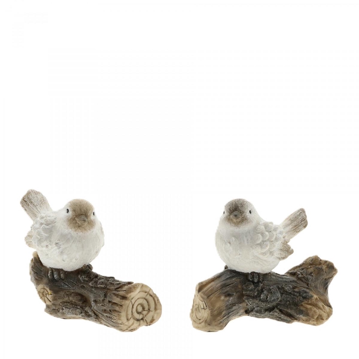 <h4>Herfst Deco vogel+stam 13*6*11.5cm ass.</h4>