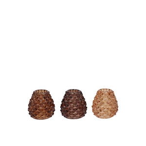 Bowy Scottish Brown Mix Candle Holder Pineapple Ass 6x6x6cm