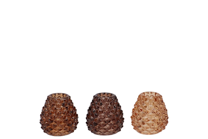 <h4>Bowy Scottish Brown Mix Candle Holder Pineapple Ass 6x6x6cm</h4>