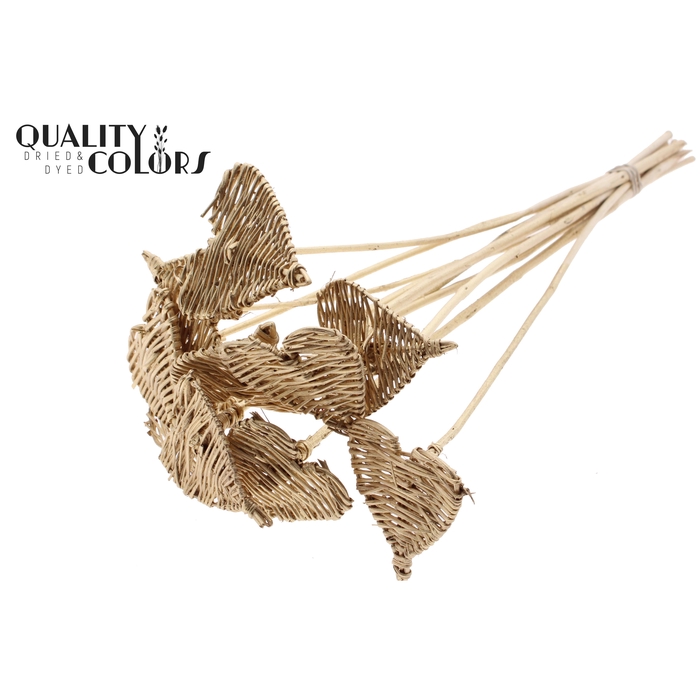 <h4>Lata Heart 8cm on stem Hat type Antique Gold</h4>