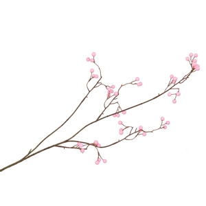 Silk Berry Branched Pink 93cm