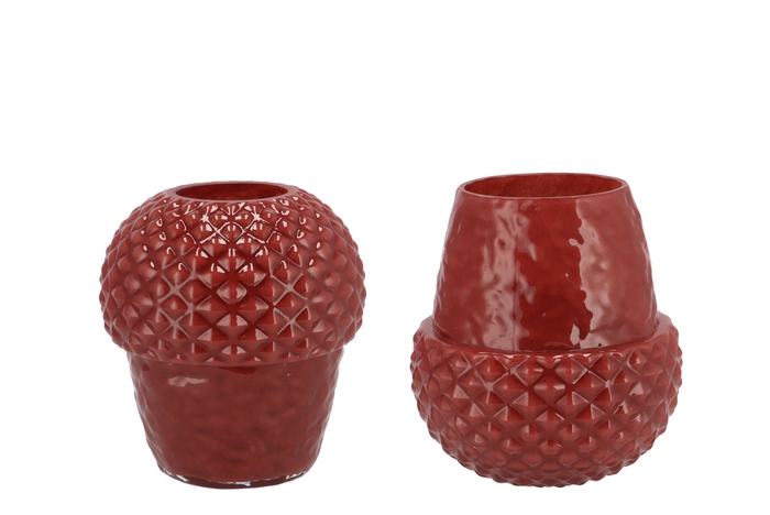 Lina Scottish Brown Vase Acorn 17x17x19cm