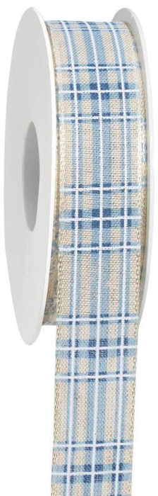 <h4>Lint Tartan draad 25mmx18mtr  bl.</h4>