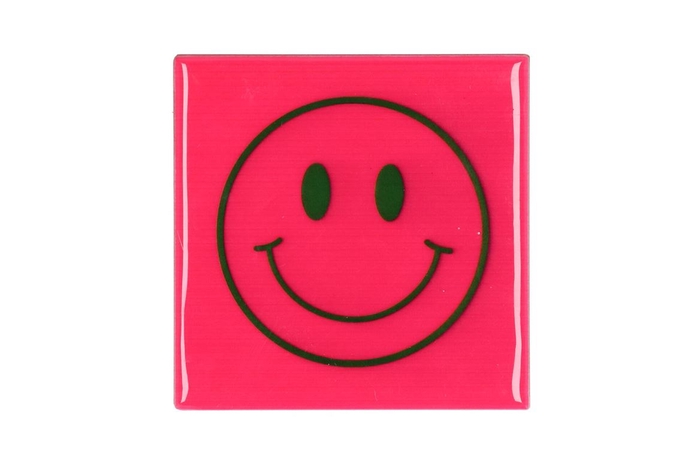 <h4>Tile Smiley Pink 10x10x1cm</h4>