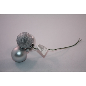 KERSTBAL PLASTIC 30MM SILVER