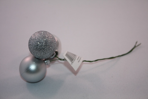 KERSTBAL PLASTIC 30MM SILVER