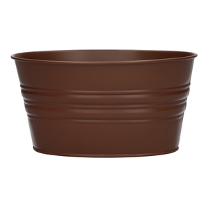 Planter Yates oval 19x13.5x10 brown