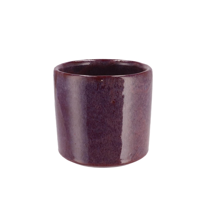 <h4>Javea Cilinder Pot Glazed Pink 13x12cm</h4>