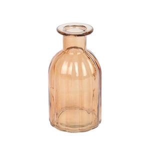 Vaas Ravenna glas 7xH14cm lichtbruin transparant