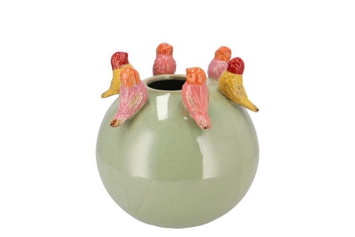 <h4>Bird Spring Pistache Green Vase Bowl 20x20x20cm</h4>