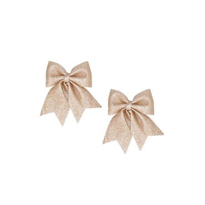 Deco Shine Bow Cozy Champagne 12x13cm P/2
