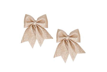 <h4>Deco Shine Bow Cozy Champagne 12x13cm P/2</h4>