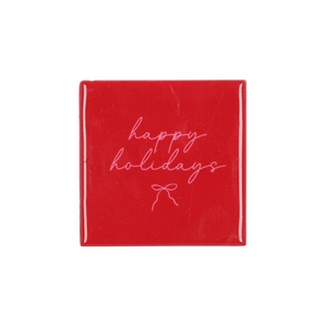 Tile Happy Holidays Bow 10x10x1cm Nm