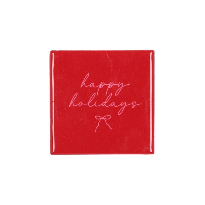 <h4>Tile Happy Holidays Bow 10x10x1cm Nm</h4>