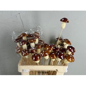 Stick Mushroom 6cm Brown