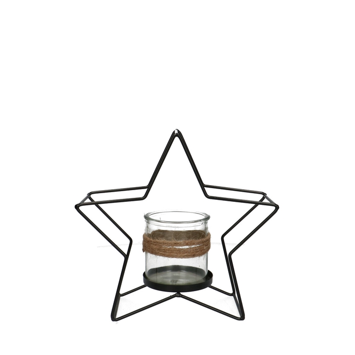 <h4>Christmas Glass frame star pot d08*8cm</h4>