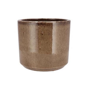 Javea Cilinder Pot Glazed Taupe 26x23cm