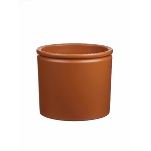 DF03-883675400 - Pot Lucca1 d27.8xh25.7 caramel matt