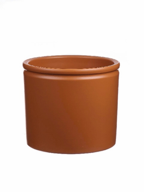 <h4>DF03-883675477 - Pot Lucca1 d23.3xh21.5 caramel matt</h4>
