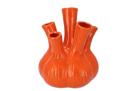 <h4>Aglio Shiny Orange Vase 22x28cm Nm</h4>