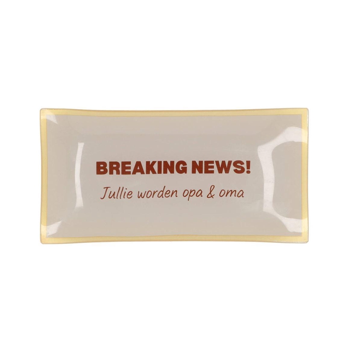 <h4>Plate Rectangle Breaking News! 20x10x2cm</h4>