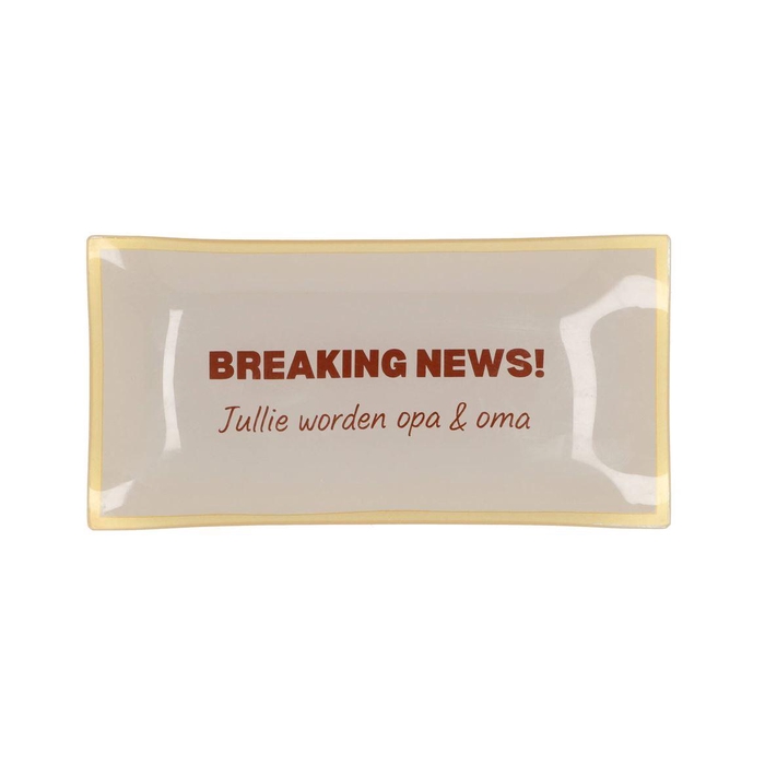 <h4>Plate Rectangle Breaking News! 20x10x2cm</h4>