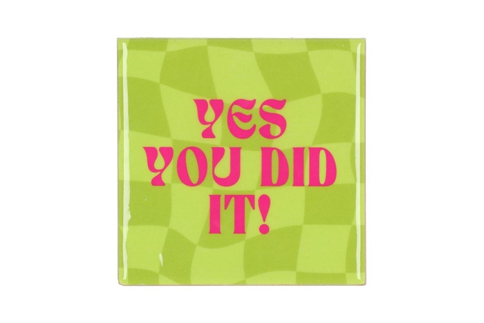 <h4>Tile Yes You Did It Green 10x10x1cm Nm</h4>