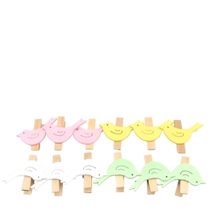 Spring Pegs bird 4cm x24