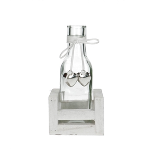 Mothersday Glass Tray 1bottle+heart d03/6*15cm
