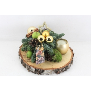 arr5 Kerst MB474 - Hout schijf 1wax